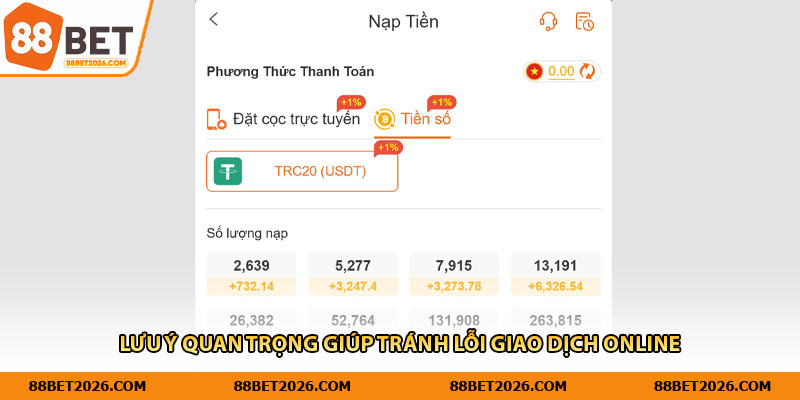 Lưu ý quan trọng giúp tránh lỗi giao dịch online