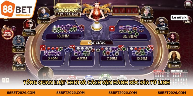 Tổng quan luật chơi và cách vận hành xóc đĩa tứ linh